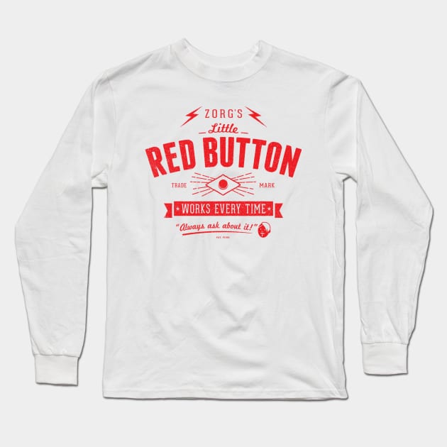 Little Red Button Long Sleeve T-Shirt by RobGo